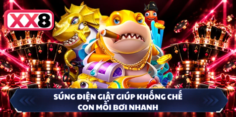 Súng điện giật giúp khống chế con mồi bơi nhanh